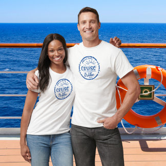 Cruise Tribe Family Vacation Navy Design T-Shirt