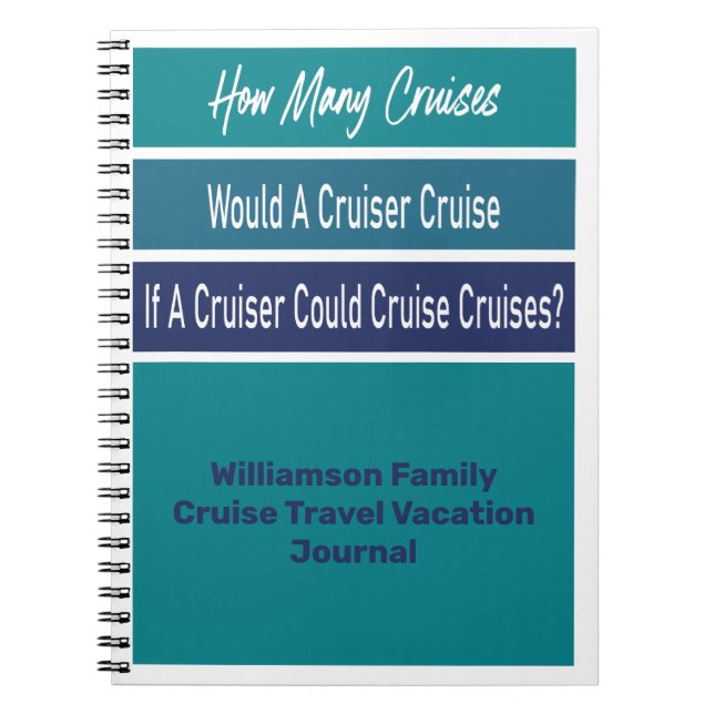 Cruise Trip Adventure Family Personal Journal (Front)