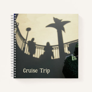 Cruise Trip, Peoples Shadow on Ship Cust. Notebook