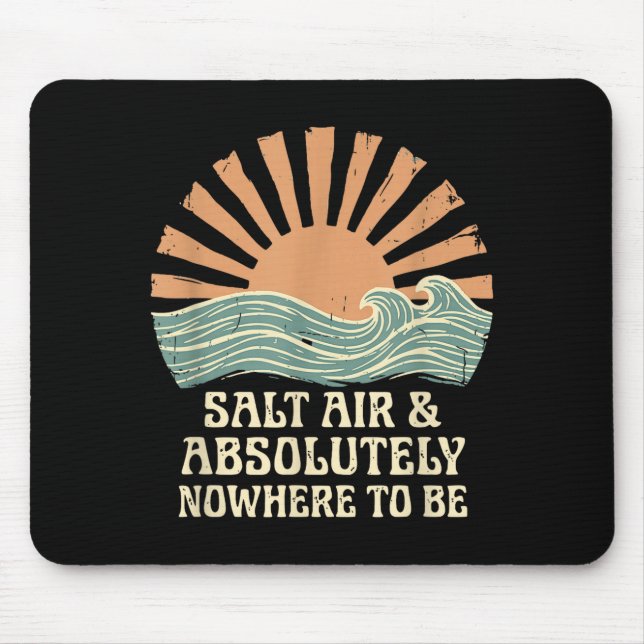 Cruise vacation beach waves design  mouse pad (Front)