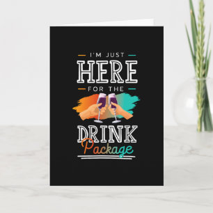 Cruise Vacation Funny Drinking Tail Party Shirt 1 Card