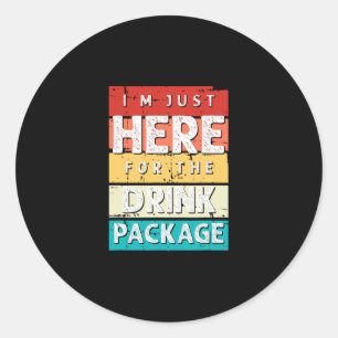 Cruise Vacation Funny Drinking Tail Party Shirt 3 Classic Round Sticker