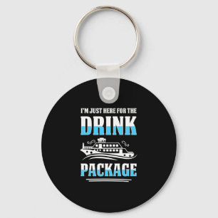 Cruise Vacation Funny Drinking Tail Party Shirt 5 Keychain