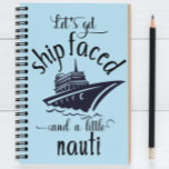 Cruise Vacation Journal Funny Notebook<br><div class="desc">This design was created though digital art. It may be personalized by choosing the customize further option. Contact me at colorflowcreations@gmail.com if you with to have this design on another product. Purchase my original abstract acrylic painting for sale at www.etsy.com/shop/colorflowart. See more of my creations or follow me at www.facebook.com/colorflowcreations,...</div>