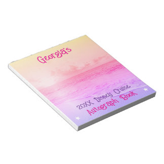 Cruise Vacation Kids Autograph Book Notepad