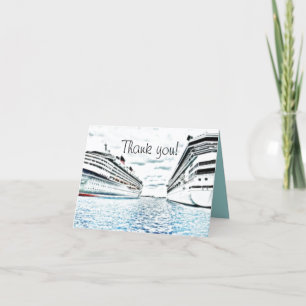 Cruise Vacation Nautical Thank You Card