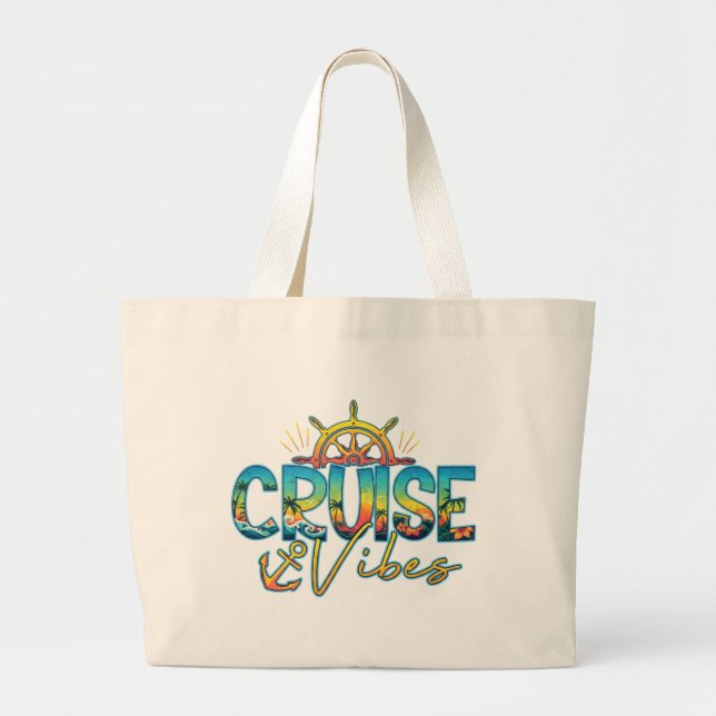 Cruise Vibes Beach Nautical Tote Bag (Devant)