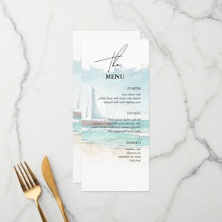 Cruise wedding food and drinks 2 in 1 menu