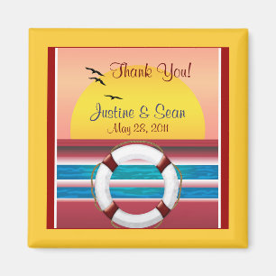 Cruise Wedding Personalized Favour Magnet