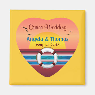 Cruise Wedding Personalized Favour Magnet
