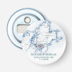 Cruiseport Gloucester Wedding Cape Ann Map Favour Bottle Opener