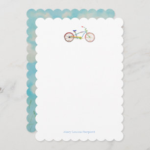 "Cruiser" Bike with sky Note Card