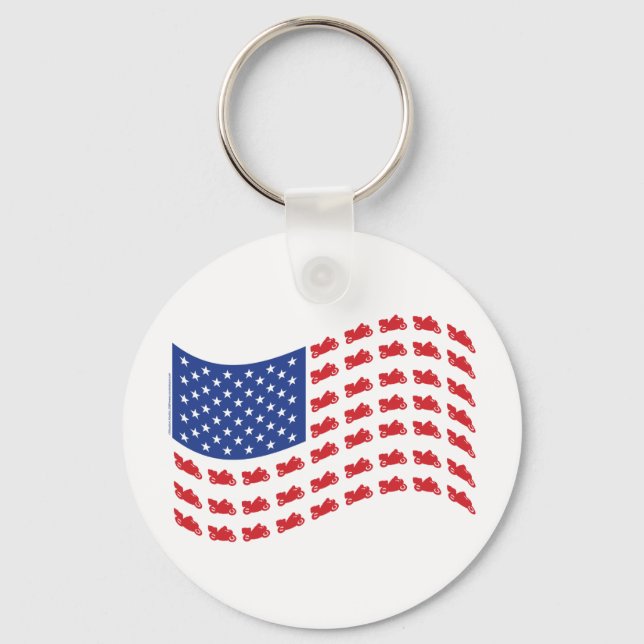 cRUISER-fLAG-wAVE Keychain (Front)