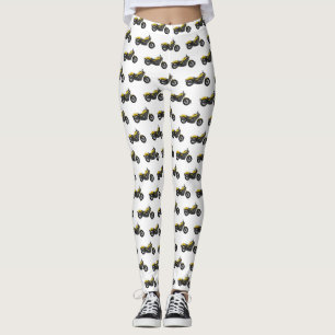 Cruiser motorcycle cartoon illustration leggings