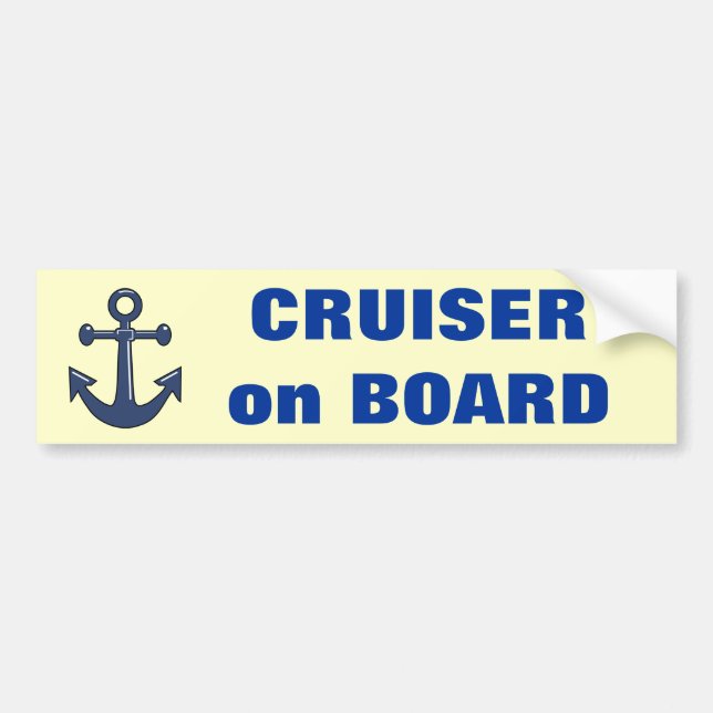 Cruiser on Board Bumper Sticker (Front)