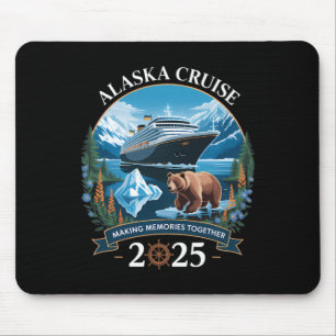 Cruisin Alaska 2025 Family Alaska Cruise Funny Vac Mouse Pad