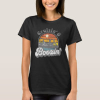 Cruisin And Boozin Retro Funny Pontoon Boat Boatin