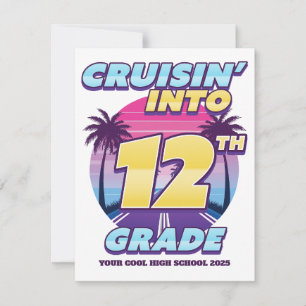 Cruisin’ Back to School 12th Grade Card