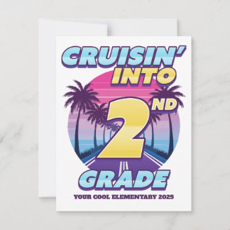 Cruisin’ Back to School 2nd Grade Card