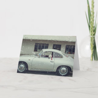 Cruisin' Border Collie Christmas card. Holiday Card