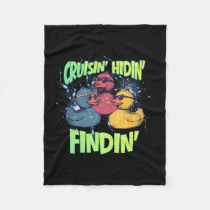 Cruisin Hidin Findin Cruise Duck Bootleg Sungles F Fleece Blanket