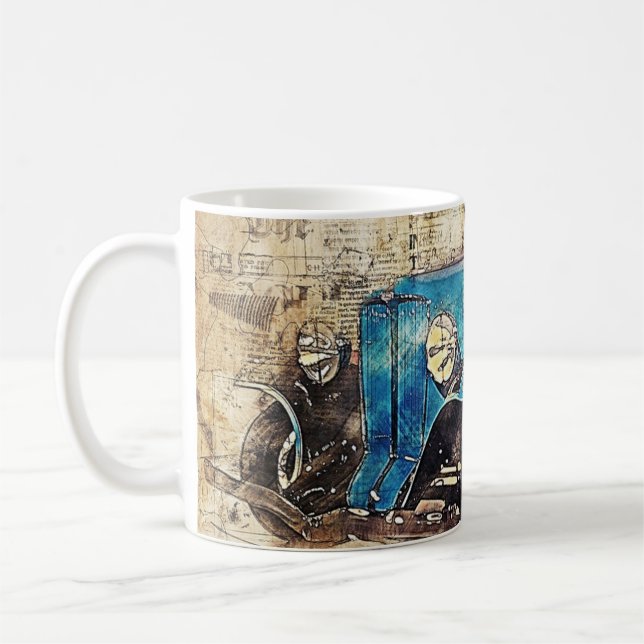 Cruisin’ into Caffeine Coffee Mug (Left)