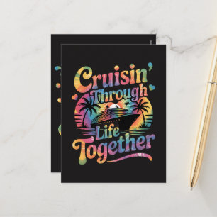 Cruisin Through Life Together Holiday Postcard