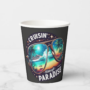 Cruisin' Through Paradise: Tropical Escape Vibes 1 Paper Cups