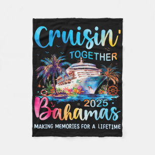 Cruisin Together Bahamas 2025 Family Cruise Bahama Fleece Blanket
