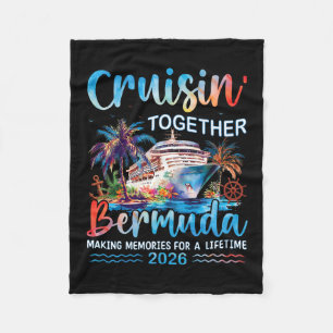 Cruisin' Together Bermuda 2026 Family Vacation Cru Fleece Blanket