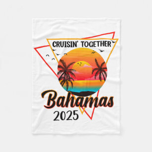 Cruisin Together Hamas 2025 Family Friend Vacay Tr Fleece Blanket