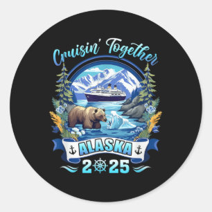 Cruisin Together Matching Family Friends Alaska Cr Classic Round Sticker