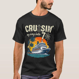 Cruisin way into 70 funny 70th birthday cruise T-Shirt