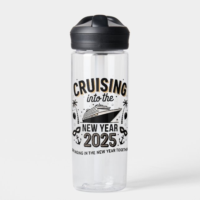 Cruising 2025 Making Memories Together Family  Water Bottle (Front)