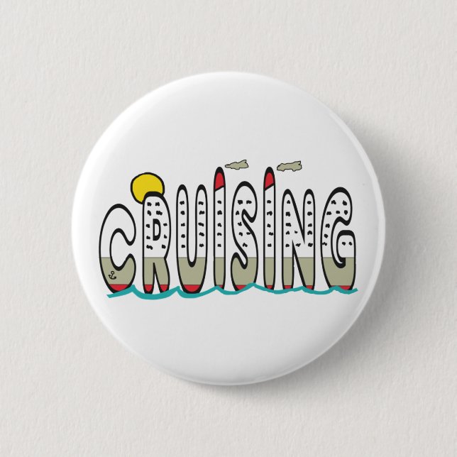 Cruising 2 Inch Round Button (Front)