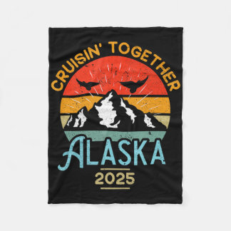 Cruising Alaska Together 2025 Cruise Trip Vacation Fleece Blanket