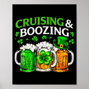 Cruising boozing irish drinking st patricks day poster