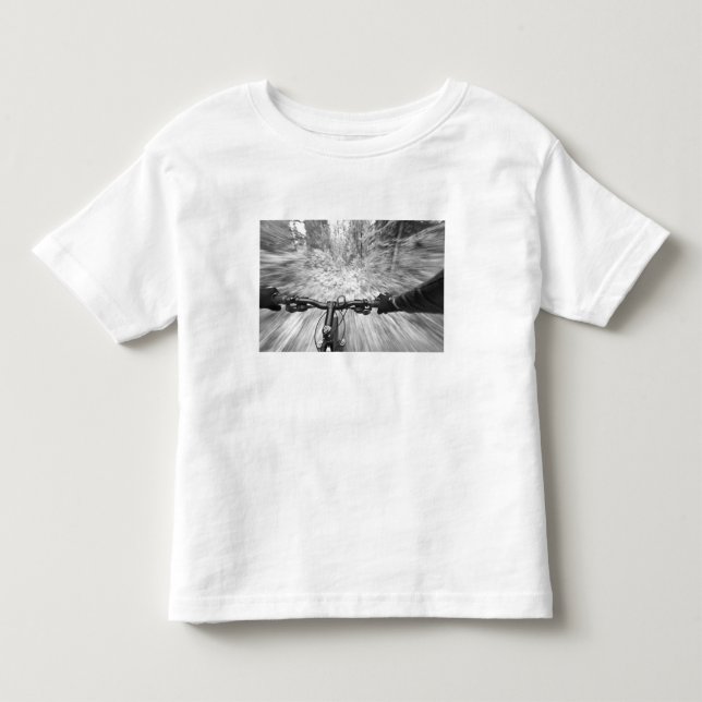 Cruising down a buff section of singletrack 2 toddler t-shirt (Front)