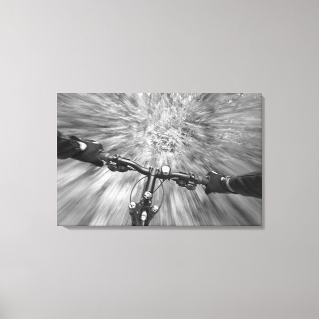 Cruising down a buff section of singletrack canvas print (Front)