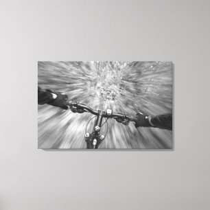 Cruising down a buff section of singletrack canvas print