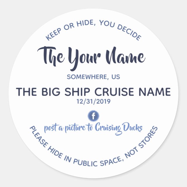 Cruising Duck Custom Stickers (Front)