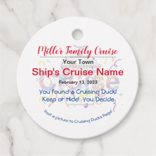 Cruising Duck Favour Tags