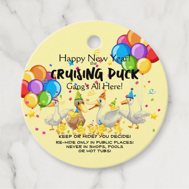Cruising Duck Tags New Year (Front)