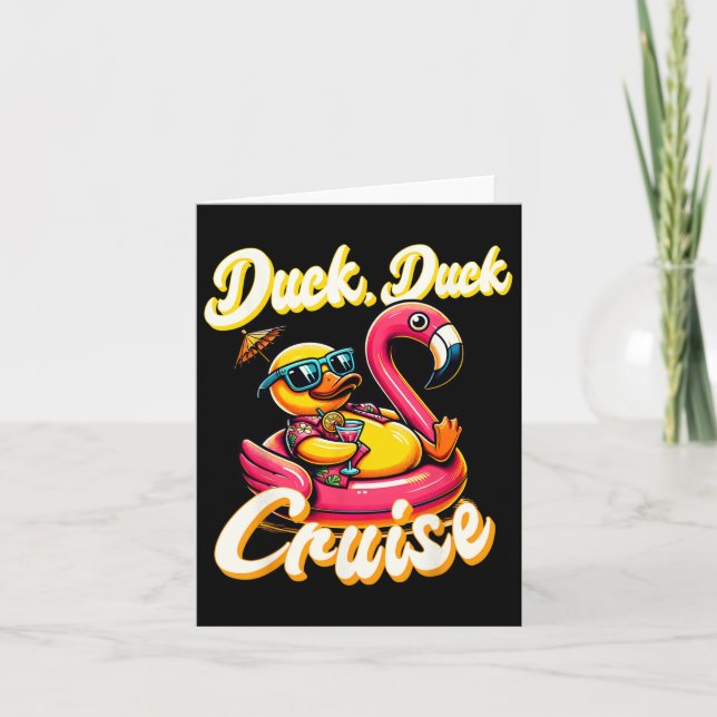 Cruising Ducks Duck Duck Cruise Family Vacation Ru Card (Front)