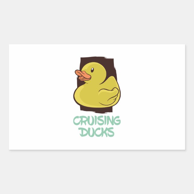Cruising Ducks Fun Travel Sticker (Front)