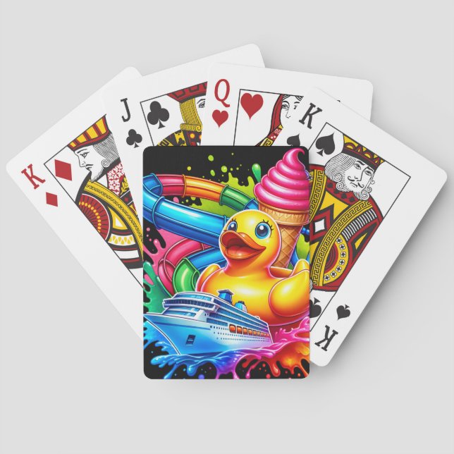 Cruising Ducks, Ice Cream, Cruise Playing Cards (Back)