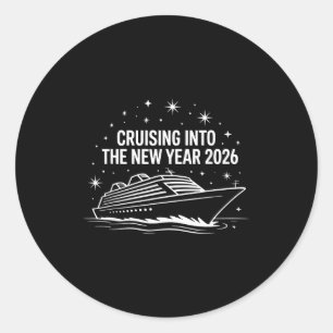 Cruising Into 2026 New Years Eve Family Matching H Classic Round Sticker