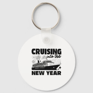 Cruising Into 2026 New Years Eve Party Cruise Ship Keychain