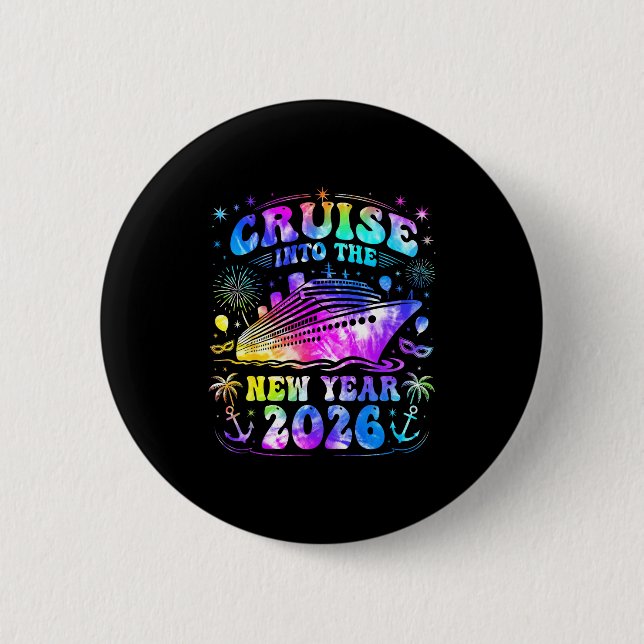 Cruising Into 2026 New Years Eve Party Favors Fami 2 Inch Round Button (Front)