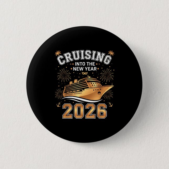 Cruising Into 2026 New Years Eve Party Favors Fami 2 Inch Round Button (Front)
